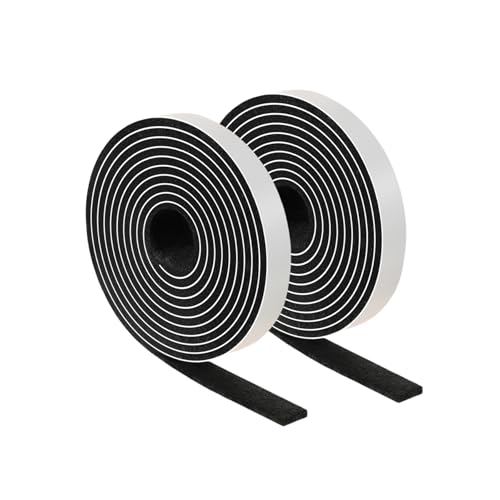Furnigear Felt Strips with Adhesive Backing Heavy Duty Cuttable Felt Tape Roll Furniture Pads for Chair Legs - Protecting Hardwood Floors Chair Wall Protector (Black 80 x 0.5 x 0.14 Inch)