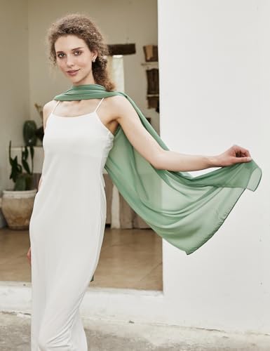 Chiffon Cape Shawl Wrap Scarf 3 Ways to Wear Elegant Sheer Capelet for Evening Dresses Weddings Parties3