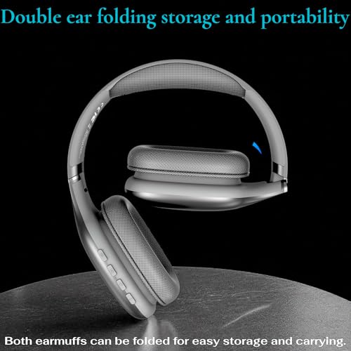 Image of iFAST Foldable Wireless Stereo Headphone | 40 Hours Music & Calls| Dual Mode (Wired & Wireless) Gaming Headset with Adjustable Headband [ Gun Grey ].