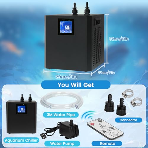 Aquarium Chiller 79 Gal, 1/3 HP Water Chiller Machine, Hydroponic Cooling System, Fish Tank Chiller with Upgraded LED display, for Axolotl Jellyfish by Dreamtrue - Image 7