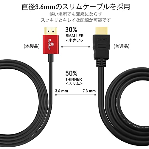 Rulykar HDMI 8k ケーブル 1.5m HDMI 2.1 -1.5 m-JP の商品画像 1