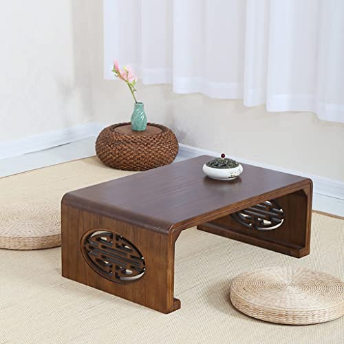 Table basse japonaise avec rangement en bois table à thé zen et table kang