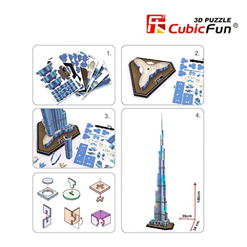 Cubicfun Led 3D Puzzle 136 Pieces: Burj Khalifa #TOP2