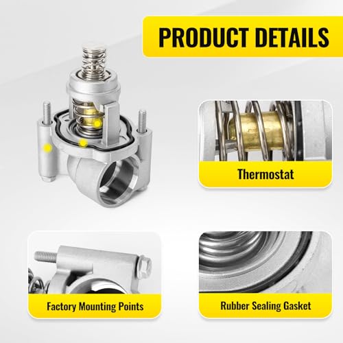 Upgrade Aluminium Thermostat Housing Assembly for Buick LaCrosse Regal 2017-2020,Cadillac XT5 XT6 2017-2023 GMC Acadia 2017-2023 - Replaces 12678779 12673659