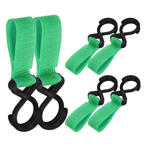 HAPINARY 6 Pack Stroller Hooks Baby Stroller Hooks for Bags Universal Stroller Hooks Tape Easy to Install Use for Shopping Diaper Bags