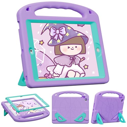 Étui enfants pour iPad évite les écrans brisés coque antichoc 10.2 violette