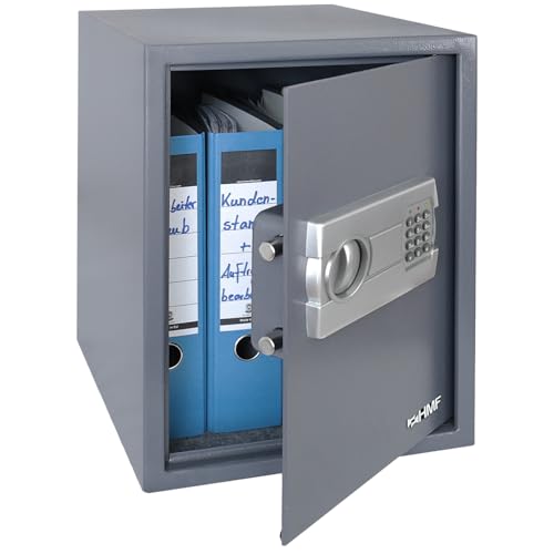 HMF 4612812 Safe Tresor mit Zahlenschloss, Möbeltresor | 36 x 48 x 37 cm
