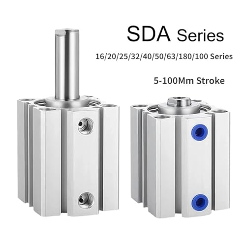 Cylindre pneumatique compact double effet SDA 32x15 de haute précision