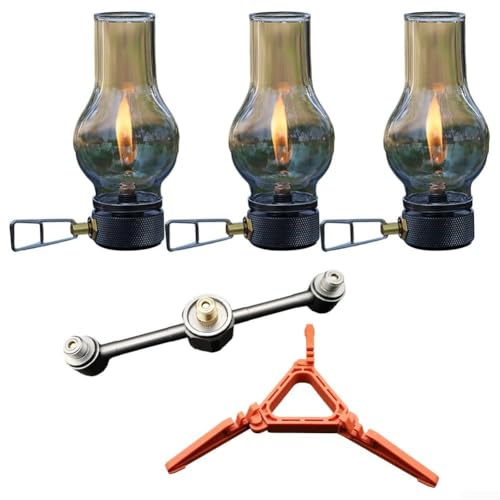 Lampe de tente en cuivre et verre, lanterne de camping traditionnelle haut de gamme