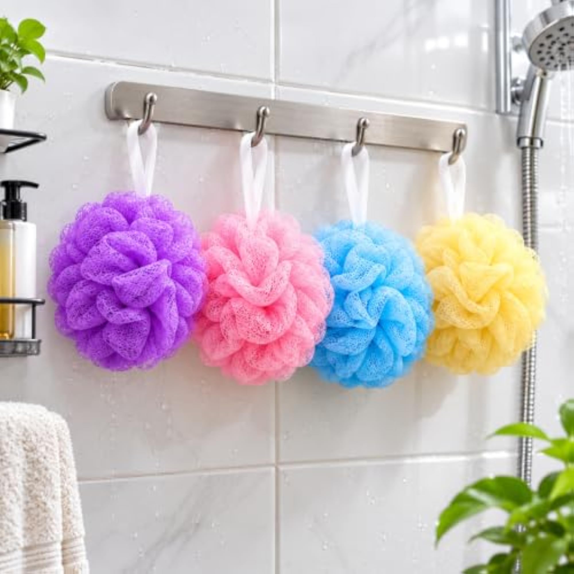 Bath Loofah Sponge Set of 2 Large Mesh Shower Puff