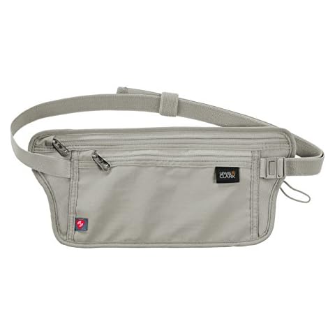 Lewis N. Clark Women's RFID Blocking Money Belt Travel Pouch + Credit Card, ID, Passport Holder for Women & Men, Taupe, One Size Cover