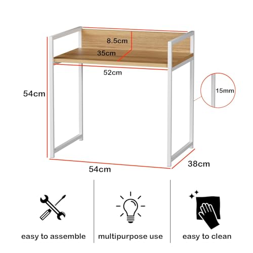 Image of OFIXO 1 Layer Multipurpose Stand for Kitchen, Bedroom, Office, Garage, Shops, Salon Space Saving Storage Organizer Rack Shelf for Kids Room (59.4 X 53 X 37.8 Cm /MKR-001 /White)
