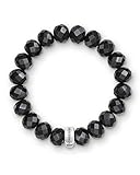 Thomas Sabo Charm Bracelet Obsidian 925 Sterling Silver X0035-023-11-M