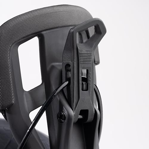 Nidecker Flow Fuse Hybrid Snowboard Bindings – Black – Dual-Entry System with Hybrid Strap & Glass-Filled Nylon Base – Size M