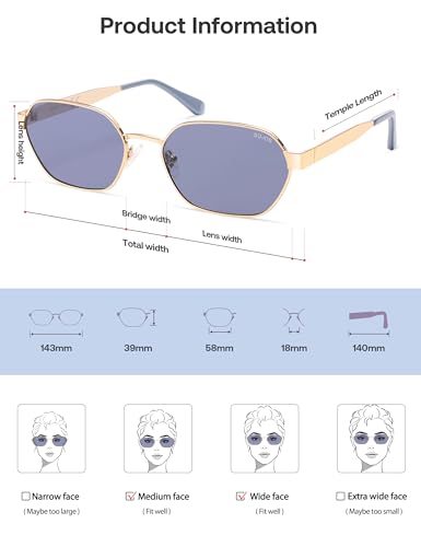 Image of SOJOS Trendy Polarized Hexagon Sunglasses Womens Mens SJ1238