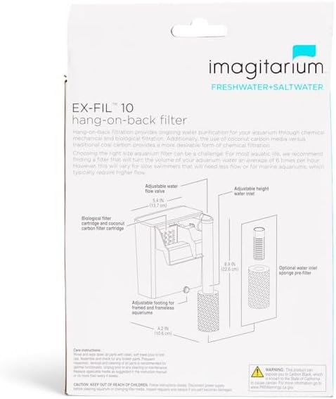 imagitarium EX-FIL 10 Hang-On-Back Filter with sponge pre-filter