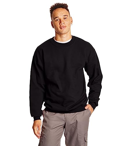 Sweat Hanes polaire noir homme grande taille 3XL chaud et ample
