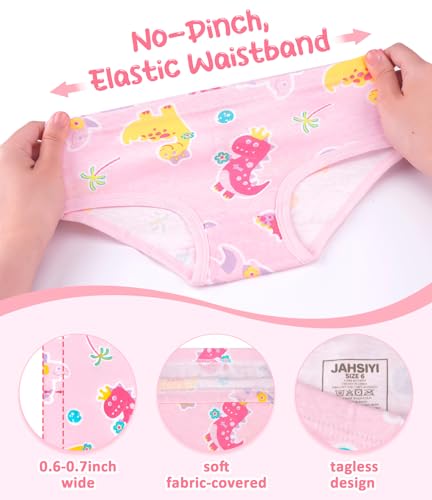 Girls and Toddlers 100% Cotton Underwear Tagless Soft Panties Size 2-3T,4-5T,6,8,10,12 (6-Pack)3