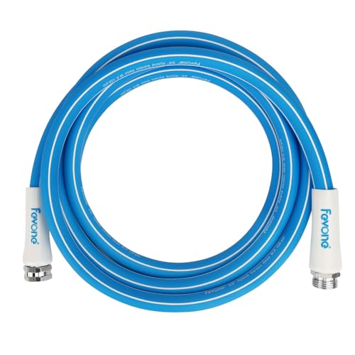 FEVONE 12 ft x 5/8 in Garden Hose, Drinking Water Safe Flexi...
