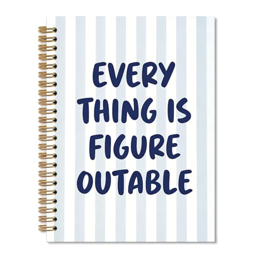 Journal à spirales haut de gamme Everything Is Figureoutable avec couverture rigide