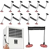 Blulu リモコンホルダー 10個 スプリングロープ付きテザー 格納式リモートコントロールリーシュコイルセキュリティケーブル TV DVD ゲームコンソールタブレット用、接着剤付き壁掛け、紛失防止、1.5m/4.9フィート