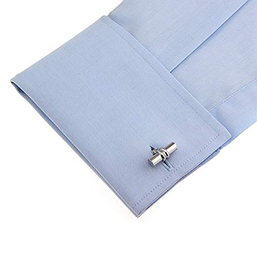 Set de Mancuernillas Daesar para Hombre Plateadas miniatura 4