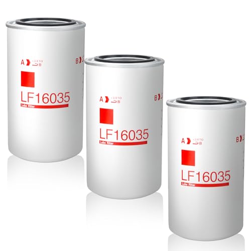 LF16035 Oil Filter 3-PCS Oil Filter Compatible with 1994-2018 Dodge Ram 2500 3500 Diesel Cummins Engine 1989-1993 Dodge D250 D350 Diesel Cummins Engine - DBL7349 BT7349 LF9028 LF3552 P550722