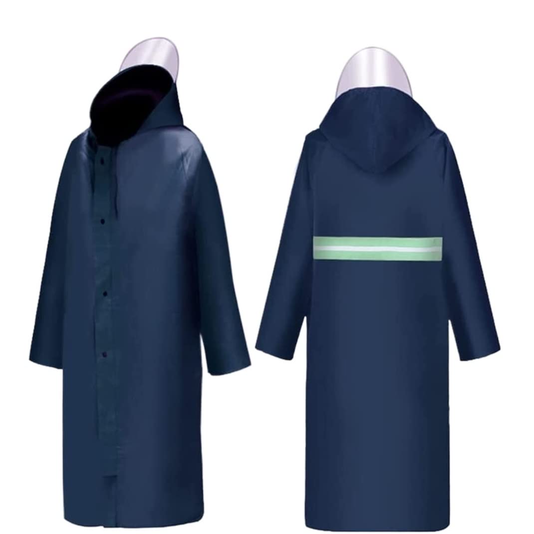 Chubasquero Impermeable Al Aire Libre Impermeable Reutilizable con Cinta Reflectante Ligero Duradero para Adultos Ponchos De Lluvia Impermeables(A,3XL)