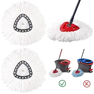 2 Pack Spin Mop Replacement Head Microfiber Mop Head Refills Easy Cleaning Mop Head Replacement