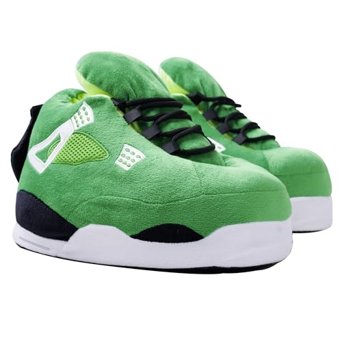 Plush Sneaker Slippers, 17 Styles-Quiet Soles (No Waking Loved Ones), Anti-Slip Dry Indoor, Cozy for Cold Days, US 8-12 Unisex