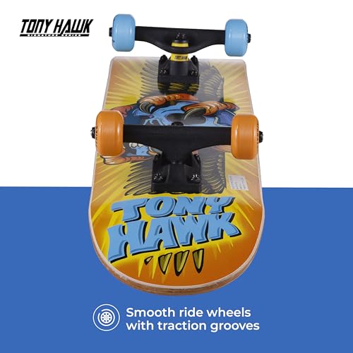 Image of Tony Hawk 31 inch Skateboard - Signature Series 1 Skateboard with Pro Trucks, Full Grip Tape, 9-Ply Maple Deck, Ideal for All Experience Levels