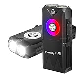 FandyFire 650 High Lumen EDC Keychain Flashlight, Rechargeable Mini Clip-on Flashlight with RGB Light, IP66 Waterproof, Multi-Functional & Tail Magnet for Outdoor Emergency Gear(EV25)