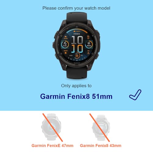 Image of iDaPro Screen Protector for Garmin Fenix 8 AMOLED 51mm, 9H Glass