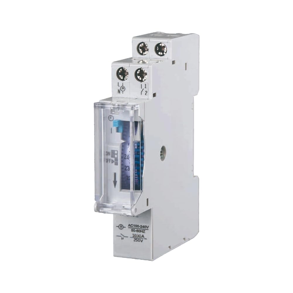 gloca Mechaniczny zegar czasowy 24 h, 1 x moduł DIN 16A 220V