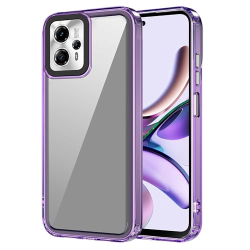 Image of amazon basics Back Case Cover for Motorola Moto G13 (TPU + PC Translucent Purple)