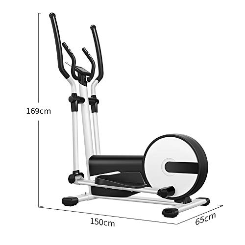 Image of Elliptical Machine 9KG Two-Way Magnetic Control Flywheel Indoor Exercise Bike Black and White Color Stepping Fitness Equipment for Men /Women