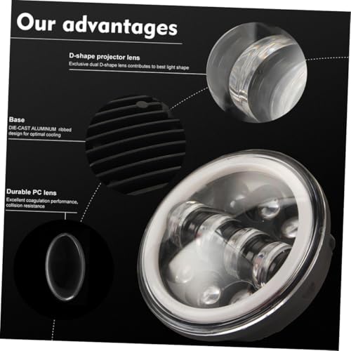 Faro LED de moto de gran durabilidad y proyector impermeable 5