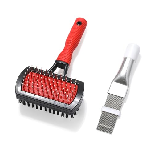 Ddujbtp Set di spazzole essenziali per la pulizia dei condizionatori d'aria, include pettine a pinna per sistemi HVAC per la cura della casa strumento di manutenzione AC