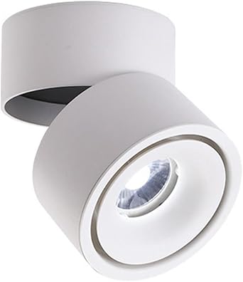 LED Indoor Ceiling Spotlight 360Adjustable Surface Mounted COB Lighting Down Light 24 Beam Angle COB Art Lighting Ceiling Downlight, Aluminum Wall Lamp/Wall Swivel Lamp