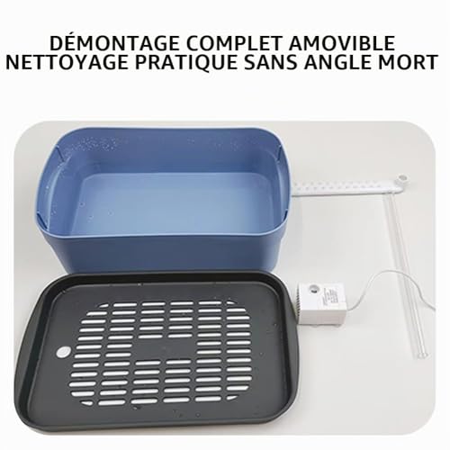 Hyunlai Baignoire automatique pour oiseaux montée sur cage avec circulation de l'eau – Douche autonettoyante pour perruches, calopsittes et petites perruches – Installation sans outil – vue 3