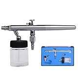AW 0.35mm Dual Action Siphon Feed Airbrush Kit Spray Gun Tattoo Paint Hobby Makeup Art