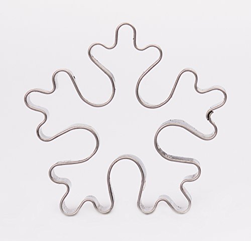 Moldes para galletas, diseño de copo de nieve, 6 cm, de acero inoxidable