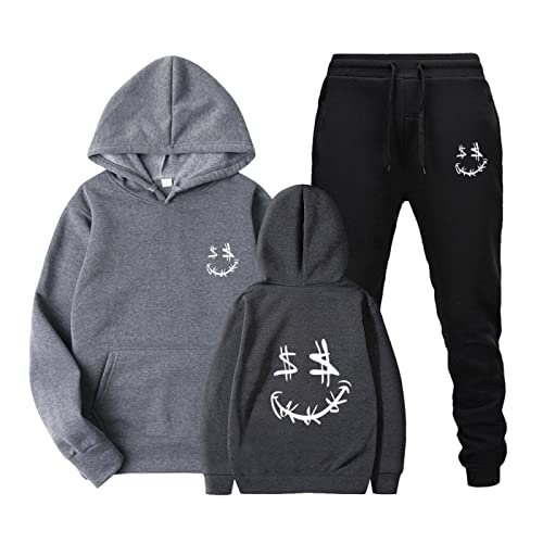 Sweat-shirt d'hiver sport imprimé smiley vêtement décontracté chaud U-03 XXL