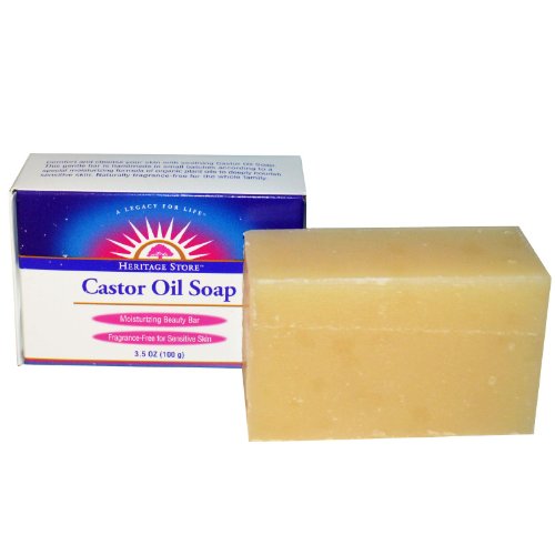 Heritage Store Castor Oil Soap, 3.5 Ounce