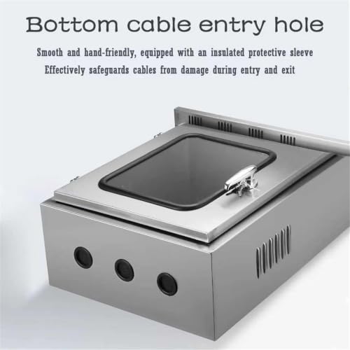 Caja de conexiones eléctricas impermeable de acero inoxidable para exterior e interior 6