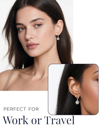 MomentWish Drop Earrings for Women, Women's Gift for Valentine Birthday, D Color VVS1 Dancing Moissanite Earrings, 925 Sterling Silver Dangle Earrings3