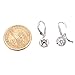 TRUSUPER Silver Lever Back Round Cubic Zirconia Dangle Earrings