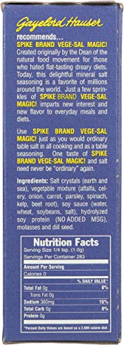 Gaylord Hauser 0075820154103 Vege-Sal Spike Natural Seasoning Original Vegesal 10 Oz  thumb #10