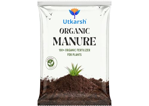 Image of Utkarsh Organic Manure for Potted Plants, Organic Fertilizer for Home Garden, Crops, & Nursery, Khaad for Flowers, Vegetables & Lawn (900 gm; Pack of 1)