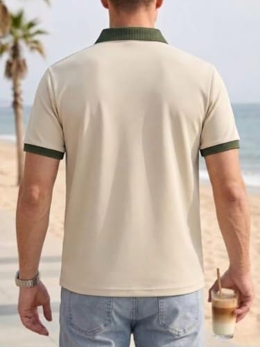 Image of SMOWKLY Men's T-Shirt | Stylish T Shirt with a Ribbed Collar | Soft Breathable Lightweight Polyester Blend | Stylish Regular Fit Casual TShirt for Men.